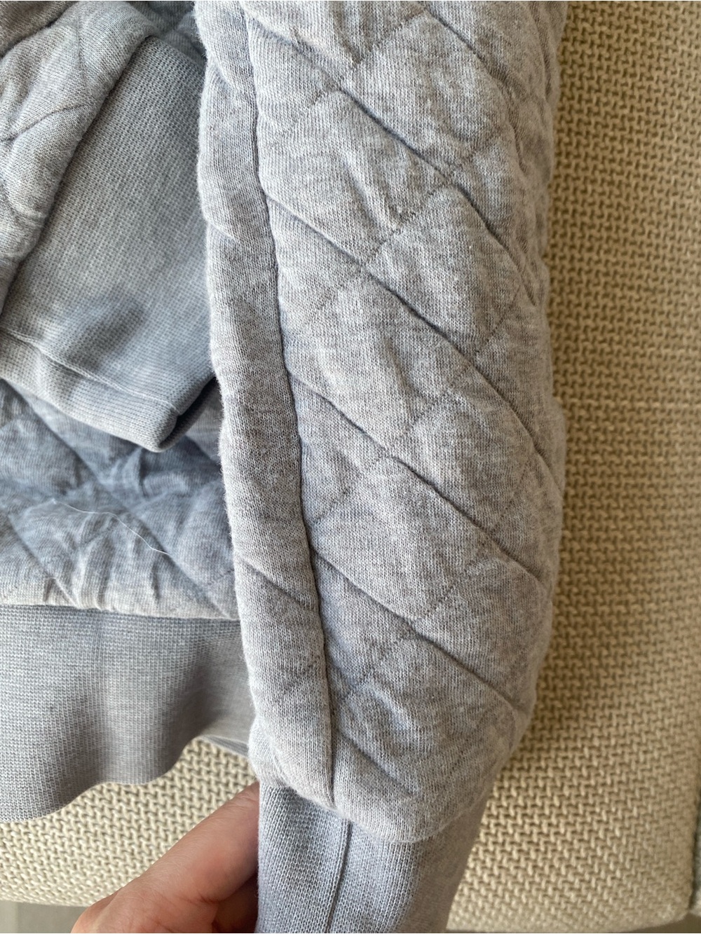 Patagonia Quilted Crewneck Sweatshirt - Light Heather Gray - Picture 6 of 10